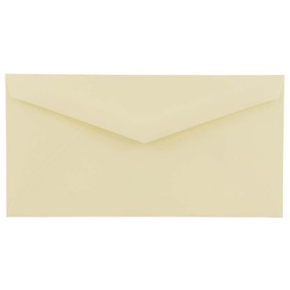 Picture of JAM Paper Booklet Envelopes, 4 1/2in x 8 1/8in, Gummed Seal, Ivory, Pack Of 25