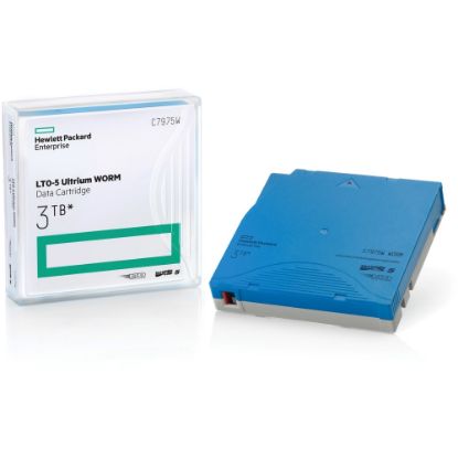 Picture of HPE LTO 5 Ultrium 3TB WORM Data Cartridge - LTO-5 - WORM - 1.50 TB (Native) / 3 TB (Compressed) - 2775.59 ft Tape Length - 1 Pack