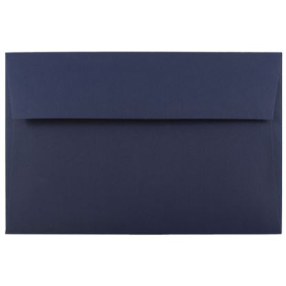 Picture of JAM Paper Booklet Invitation Envelopes, A10, Gummed Seal, Navy Blue, Pack Of 25