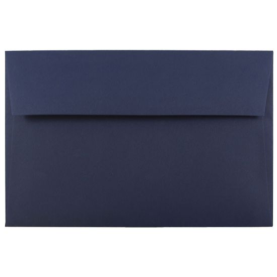 Picture of JAM Paper Booklet Invitation Envelopes, A10, Gummed Seal, Navy Blue, Pack Of 25