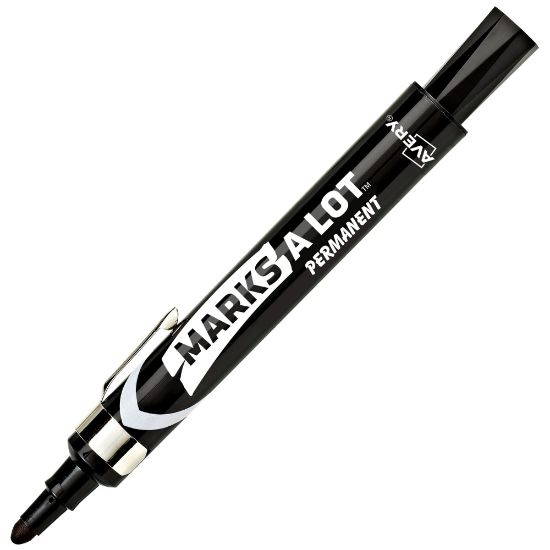 Picture of Avery Marks-A-Lot Bullet-Tip Permanent Markers, Black