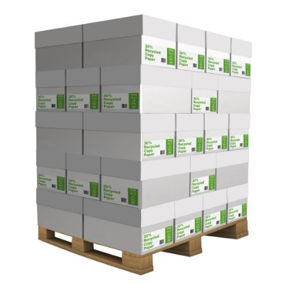 Picture of Domtar Copy Paper, White, Letter (8.5in x 11in), 200000 Sheets Per Pallet, 20 Lb, 92 Brightness, 30% Recycled, Case Of 10 Reams