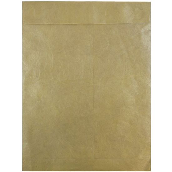 Picture of JAM Paper Tyvek Open-End 10in x 13in Catalog Envelopes, Self-Adhesive, Gold, Pack Of 25