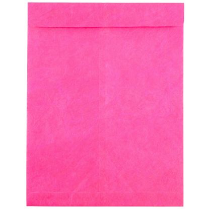 Picture of JAM Paper Tyvek Open-End 10in x 13in Catalog Envelopes, Self-Adhesive, Hot Pink, Pack Of 25