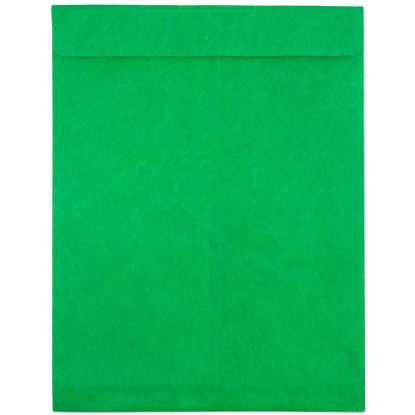 Picture of JAM Paper Tyvek Open-End 10in x 13in Catalog Envelopes, Self-Adhesive, Green, Pack Of 25