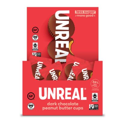 Picture of Unreal Dark Chocolate Peanut Butter Cups, 0.53 Oz, Pack Of 40 Cups