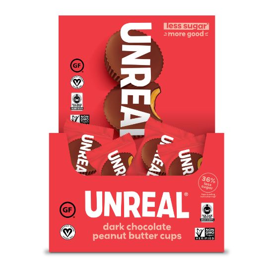 Picture of Unreal Dark Chocolate Peanut Butter Cups, 0.53 Oz, Pack Of 40 Cups