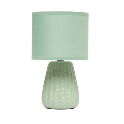 Picture of Simple Designs Mini Texture Pastel Accent Table Lamp, 11-1/16inH, Sage Green/Sage Green