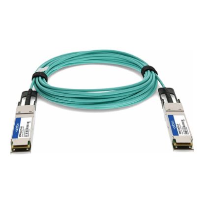 Picture of AddOn - 40GBase direct attach cable - TAA Compliant - QSFP+ to QSFP+ - 15 m - fiber optic - active