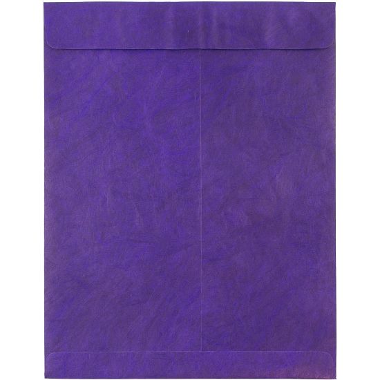 Picture of JAM Paper Tyvek Open-End 10in x 13in Catalog Envelopes, Self-Adhesive, Purple, Pack Of 25