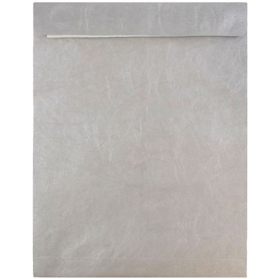 Picture of JAM Paper Tyvek Open-End 10in x 13in Catalog Envelopes, Self-Adhesive, Silver, Pack Of 25