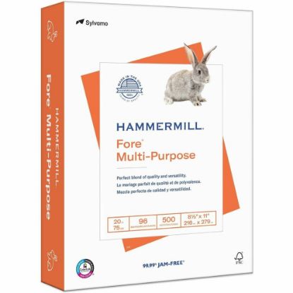 Picture of Hammermill Fore MP Multi-Use Printer & Copy Paper, 10 Reams, White, Letter (8.5in x 11in), 24 Lb, 5000 Sheets Per Case, 96 Brightness