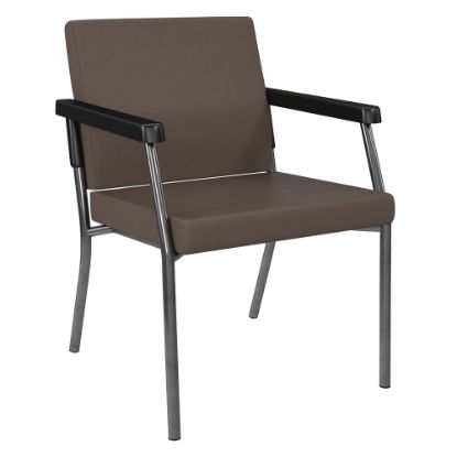 Picture of Office Star Bariatric Big & Tall Guest Chair, Java/Gunmetal Gray