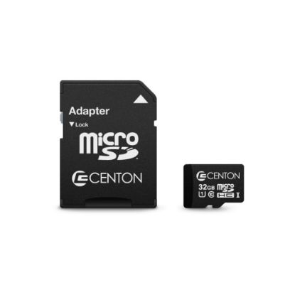 Picture of Centon - Flash memory card (microSDHC to SD adapter included) - 32 GB - UHS Class 1 / Class10 - microSDHC UHS-I