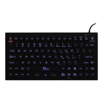 Picture of SIIG Industrial-/Medical-Grade Washable Backlit Wired Keyboard With Pointing Device, Black