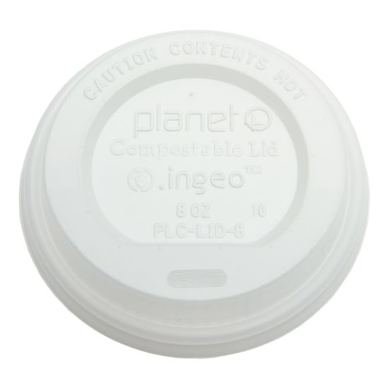 Picture of Planet+ Compostable Hot Cup Lids, 8 Oz, White, Pack Of 1000 Lids