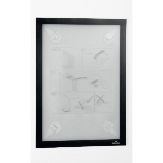 Picture of DURABLE DuraFrame Wallpaper - 8.50in x 11in Frame Size - Wall Mountable - Horizontal, Vertical - Sturdy, Anti-glare - 1 Each - Black