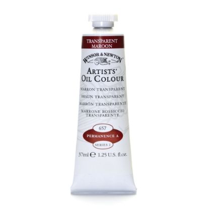 Picture of Winsor & Newton Artists Oil Colors, 37 mL, Transparent Maroon, 657, Pack Of 2