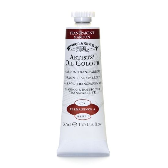 Picture of Winsor & Newton Artists Oil Colors, 37 mL, Transparent Maroon, 657, Pack Of 2