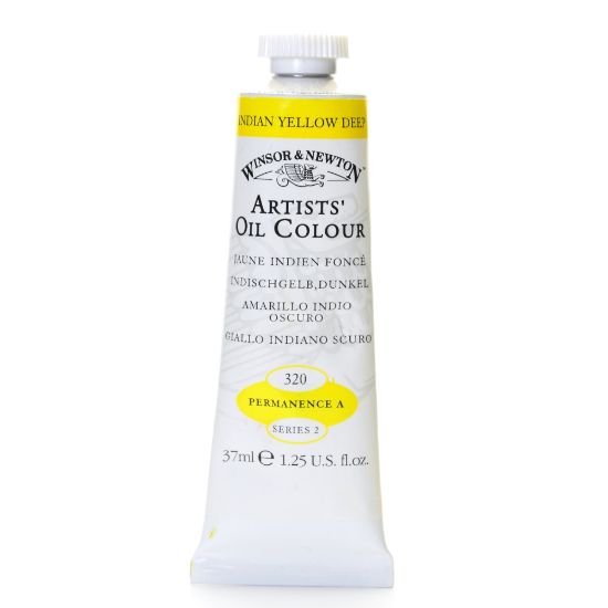 Picture of Winsor & Newton Artists Oil Colors, 37 mL, Indian Yellow Deep, 320, Pack Of 2