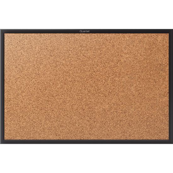 Picture of Quartet Classic Cork Bulletin Board, 48in x 36in, Aluminum Frame With Black Finish