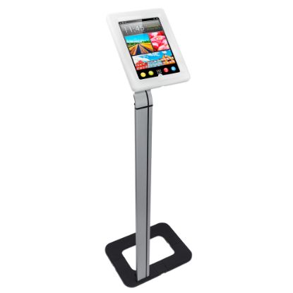 Picture of Mount-It! MI-3780 Secure iPad Enclosure And Floor Stand, 45inH x 15-1/4inW x 8-3/4inD, White