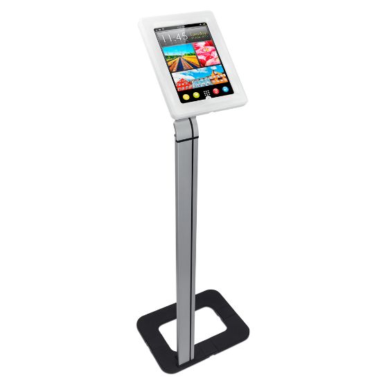 Picture of Mount-It! MI-3780 Secure iPad Enclosure And Floor Stand, 45inH x 15-1/4inW x 8-3/4inD, White