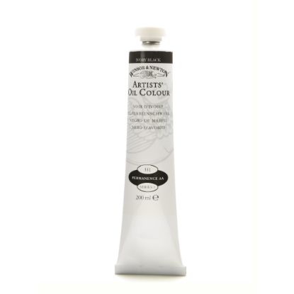 Picture of Winsor & Newton Artists Oil Colors, 200 mL, Ivory Black, 331