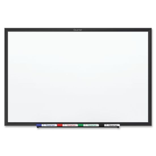 Picture of Quartet Classic TAA Compliant Magnetic Dry-Erase Whiteboard, 48in x 96in, Aluminum Frame With Black Finish