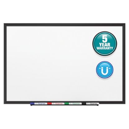 Picture of Quartet Classic Magnetic Dry-Erase Whiteboard, 24in x 36in, Aluminum Frame With Black Finish