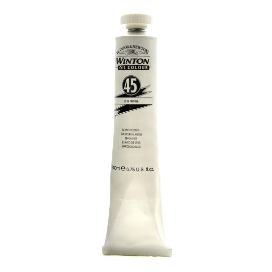 Picture of Winsor & Newton Winton Oil Colors, 200 mL, Zinc White, 45