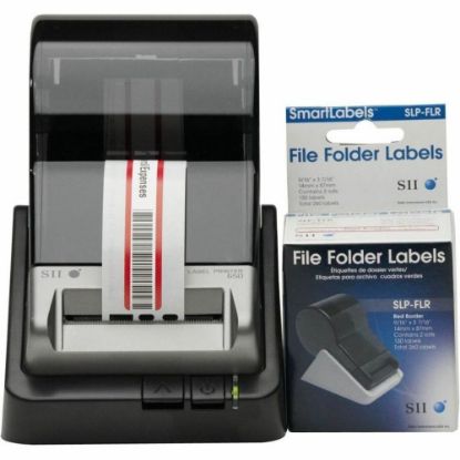 Picture of Seiko SLP-FLB White/Red File Folder Labels - Designed perfectly for labeling folders/assets in an Hospital, Office, Police Station, and many more.