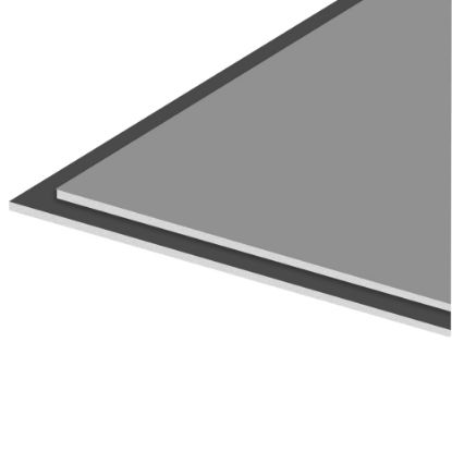 Picture of Royal Brites Dual Color Foam Board, 20in x 30in, Gray & Charcoal Gray