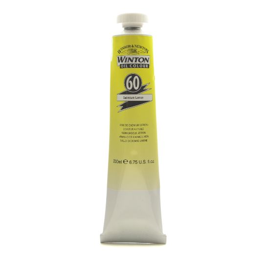 Picture of Winsor & Newton Winton Oil Colors, 200 mL, Cadmium Lemon, 60