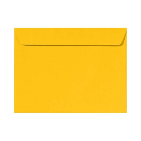 Picture of LUX Booklet 9in x 12in Envelopes, Gummed Seal, Sunflower Yellow, Pack Of 50