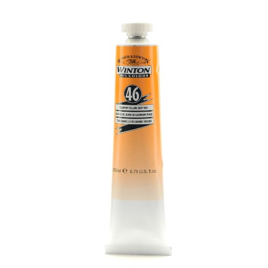 Picture of Winsor & Newton Winton Oil Colors, 200 mL, Cadmium Yellow Deep Hue, 46