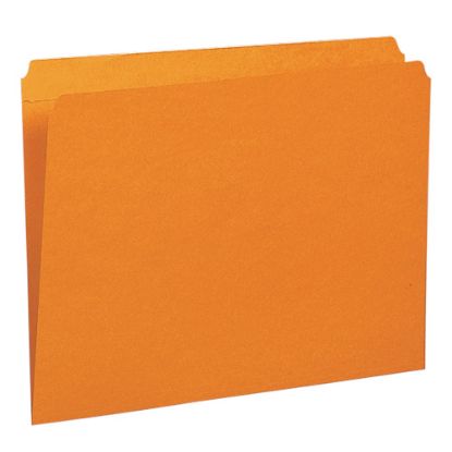 Picture of Smead File Folders, Letter Size, Straight Cut, Orange, Box Of 100