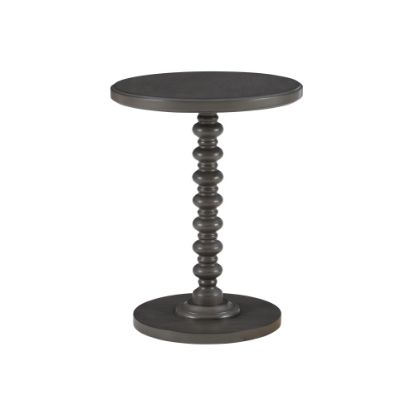 Picture of Powell Jarsky Round Spindle Side Table, 22-1/4inH x 17inW x 17inD, Dark Gray