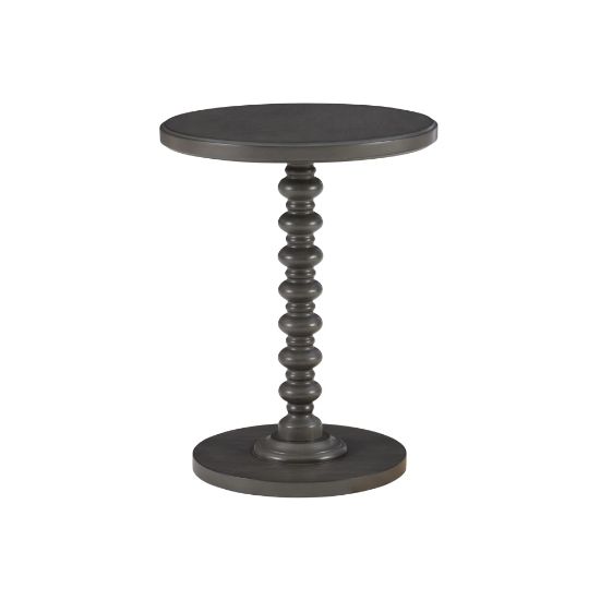 Picture of Powell Jarsky Round Spindle Side Table, 22-1/4inH x 17inW x 17inD, Dark Gray