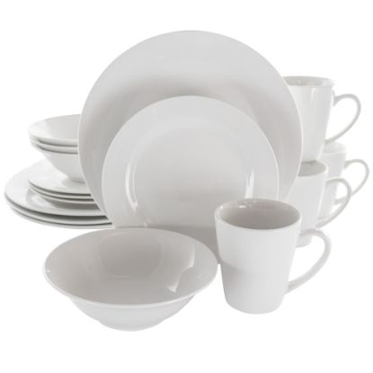 Picture of Elama Marshall 16-Piece Porcelain Dinnerware Set, White