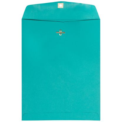 Picture of JAM Paper Open-End 9in x 12in Catalog Envelopes, Clasp Closure, Sea Blue, Pack Of 100 Envelopes