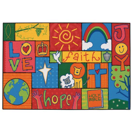 Picture of Carpets for Kids KID$Value Rugs Inspirational Patchwork Rug, 3ft x 4 1/2ft , Multicolor