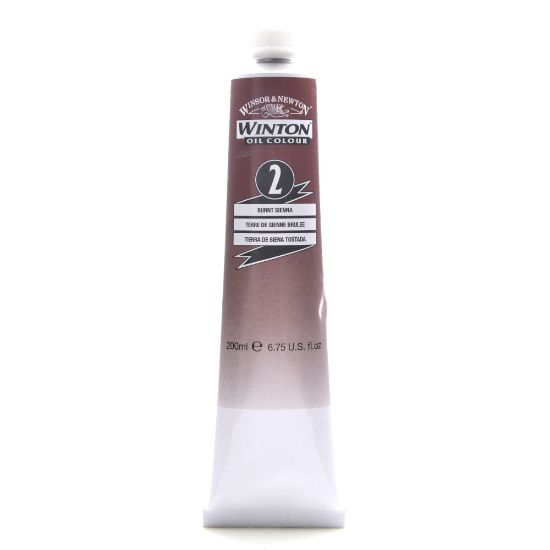 Picture of Winsor & Newton Winton Oil Colors, 200 mL, Burnt Sienna, 2