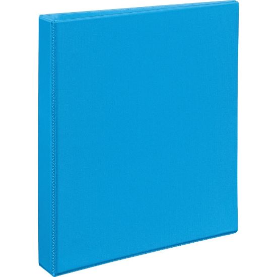 Picture of Avery Nonstick Heavy-Duty View 3-Ring Binder With EZ-Turn Rings, 1in D-Rings, Light Blue