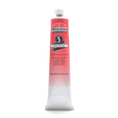 Picture of Winsor & Newton Winton Oil Colors, 200 mL, Cadmium Red Hue, 5