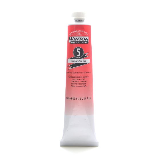 Picture of Winsor & Newton Winton Oil Colors, 200 mL, Cadmium Red Hue, 5