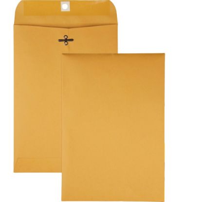 Picture of Quality Park Gummed Kraft Clasp Envelopes - Clasp - #68 - 7in Width x 10in Length - 28 lb - Gummed - Kraft - 100 / Box - Kraft