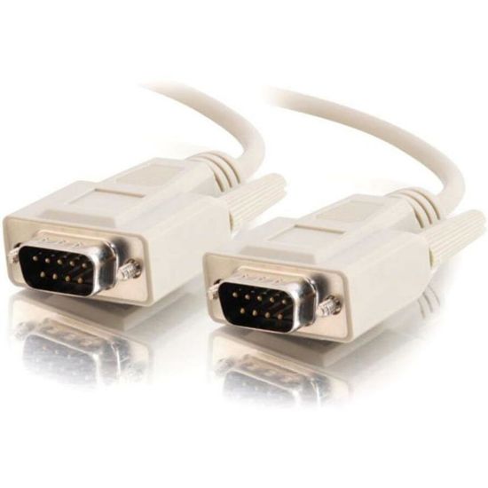 Picture of C2G 10ft DB9 M/M Cable - Beige - DB-9 Male Serial - DB-9 Male Serial - 10ft - Beige