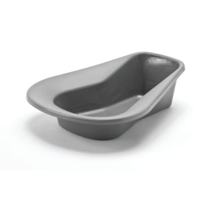 Picture of Medline Stack-A-Pan Bedpans, Oblong, 1.77 Qt, Graphite, Pack Of 50