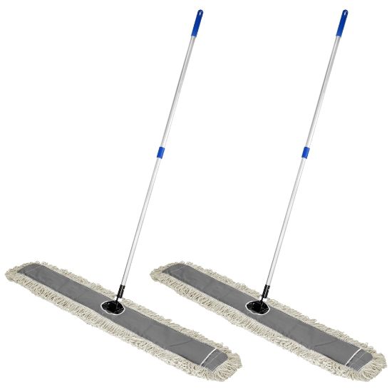 Picture of Alpine Cotton Floor Dust/Dry Mop Sets, 48in, Multicolor, Pack Of 2 Mop Sets